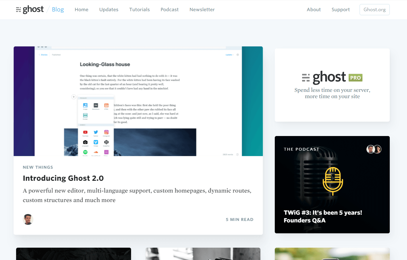 Ghost - профессиональная издательская платформа