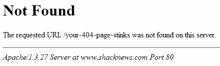 old 404 error pages