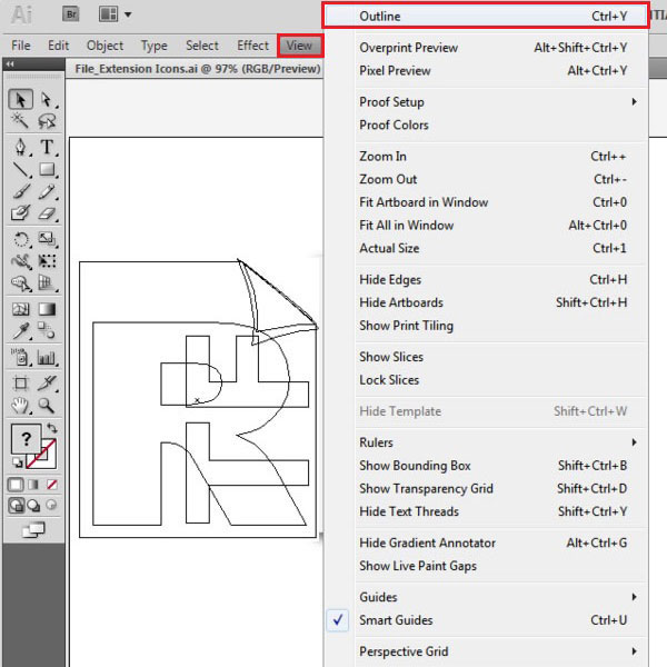 Как убрать сетку перспективы в adobe illustrator