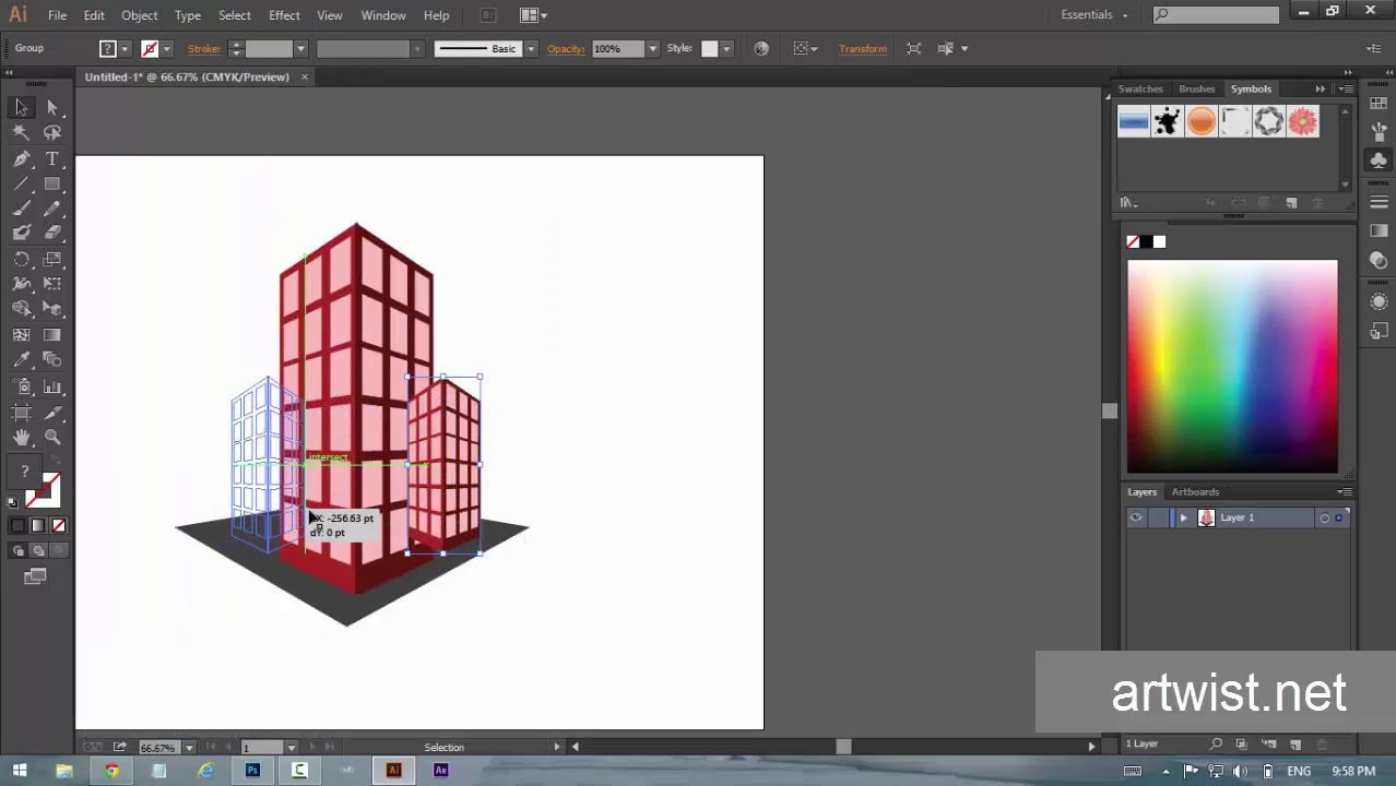 Как убрать сетку перспективы в adobe illustrator