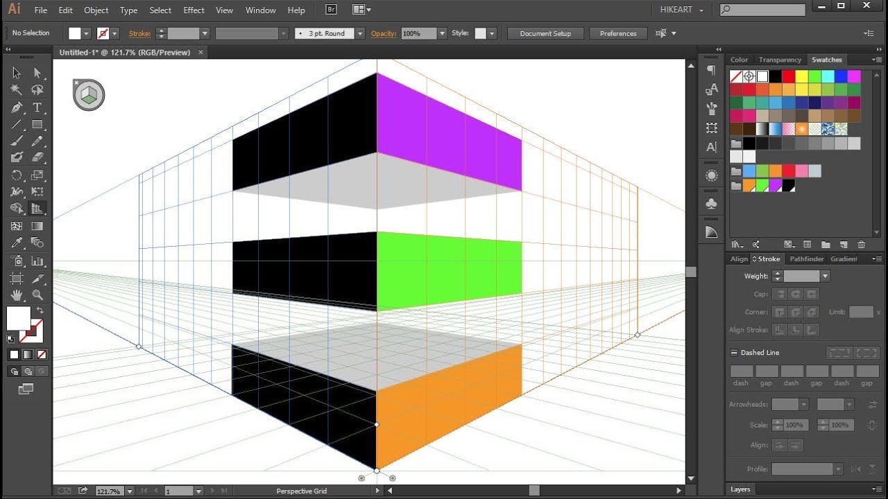 Как сделать изображение в перспективе в иллюстраторе