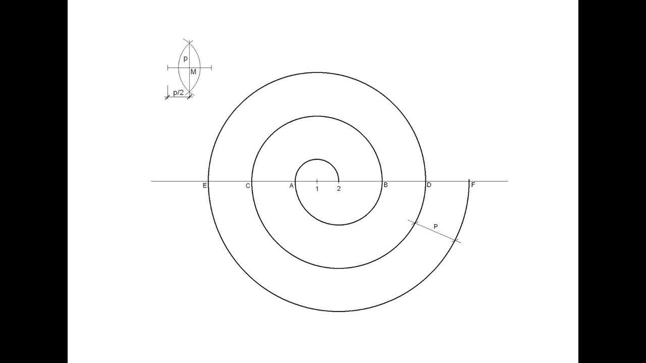 Как нарисовать спираль без циркуля